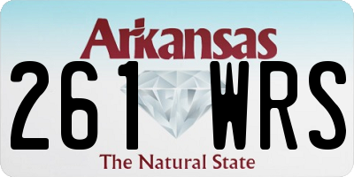 AR license plate 261WRS