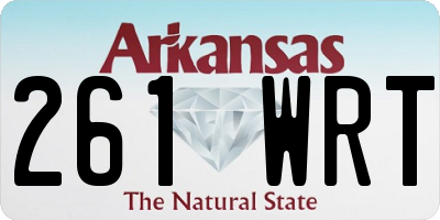 AR license plate 261WRT