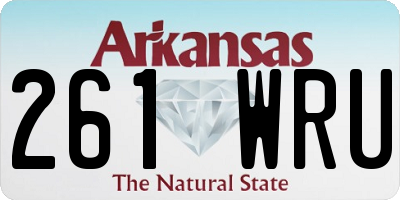 AR license plate 261WRU