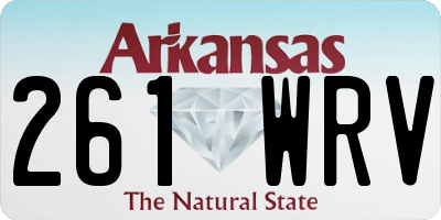 AR license plate 261WRV