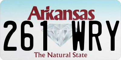 AR license plate 261WRY