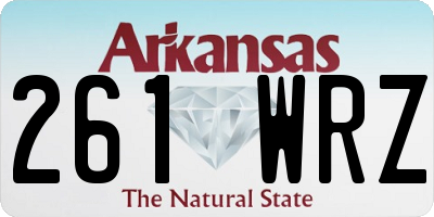 AR license plate 261WRZ