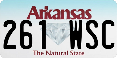 AR license plate 261WSC