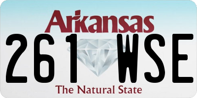 AR license plate 261WSE