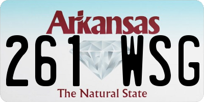 AR license plate 261WSG