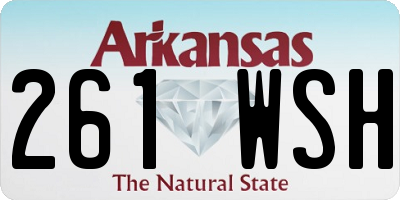 AR license plate 261WSH
