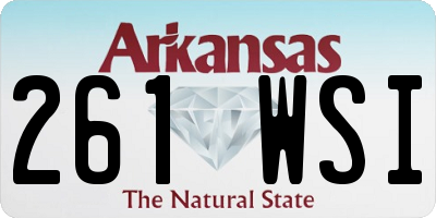 AR license plate 261WSI