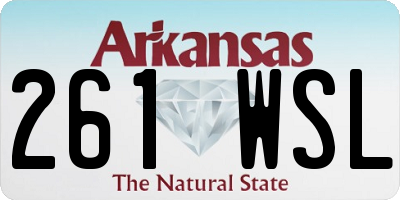 AR license plate 261WSL
