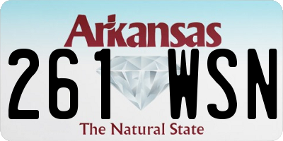 AR license plate 261WSN