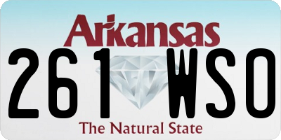 AR license plate 261WSO