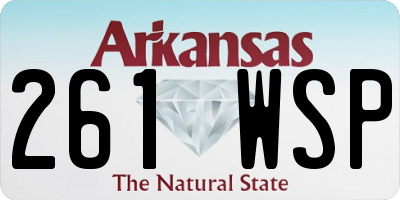 AR license plate 261WSP