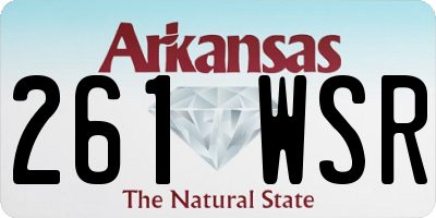 AR license plate 261WSR