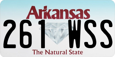 AR license plate 261WSS