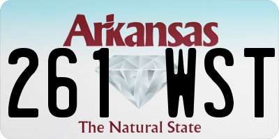 AR license plate 261WST