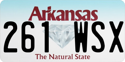 AR license plate 261WSX
