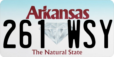 AR license plate 261WSY