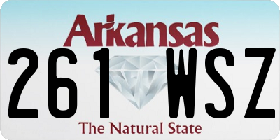 AR license plate 261WSZ