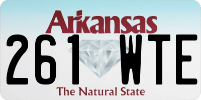 AR license plate 261WTE