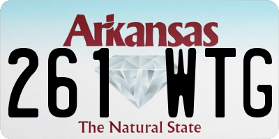 AR license plate 261WTG