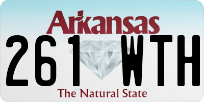 AR license plate 261WTH