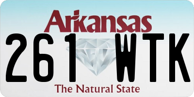 AR license plate 261WTK