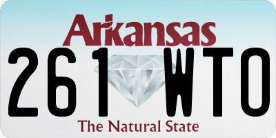 AR license plate 261WTO