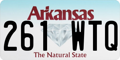 AR license plate 261WTQ