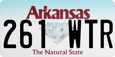 AR license plate 261WTR