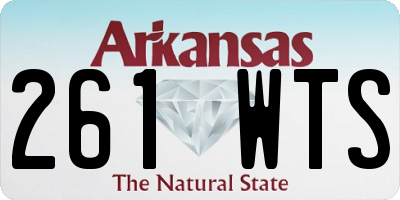 AR license plate 261WTS