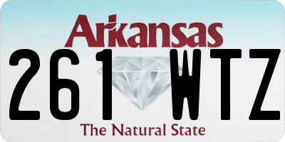 AR license plate 261WTZ