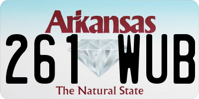 AR license plate 261WUB