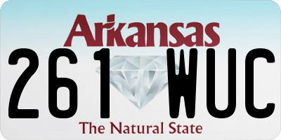 AR license plate 261WUC