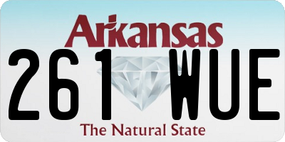AR license plate 261WUE