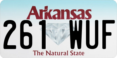 AR license plate 261WUF