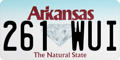 AR license plate 261WUI
