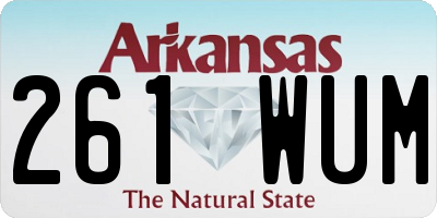 AR license plate 261WUM