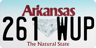 AR license plate 261WUP