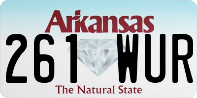 AR license plate 261WUR