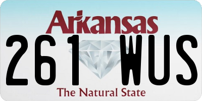 AR license plate 261WUS