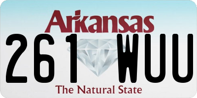 AR license plate 261WUU