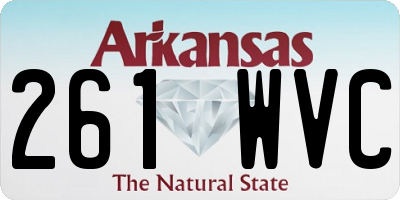 AR license plate 261WVC