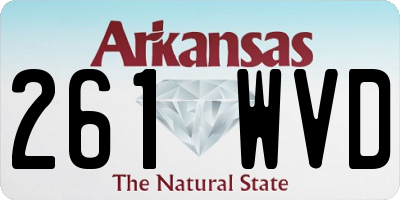 AR license plate 261WVD