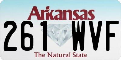 AR license plate 261WVF