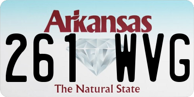 AR license plate 261WVG