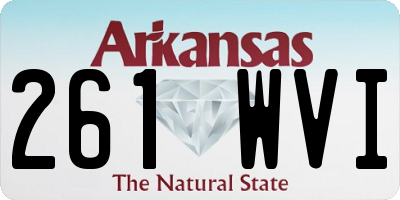 AR license plate 261WVI