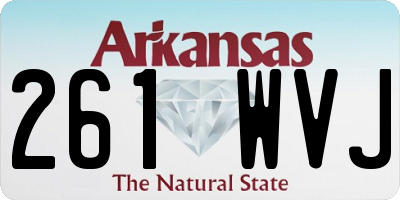 AR license plate 261WVJ
