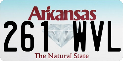 AR license plate 261WVL