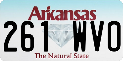 AR license plate 261WVO