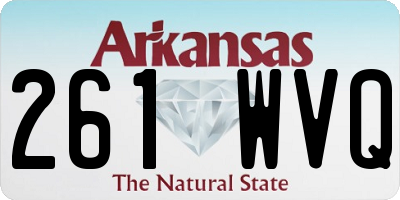 AR license plate 261WVQ