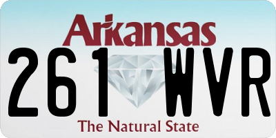 AR license plate 261WVR